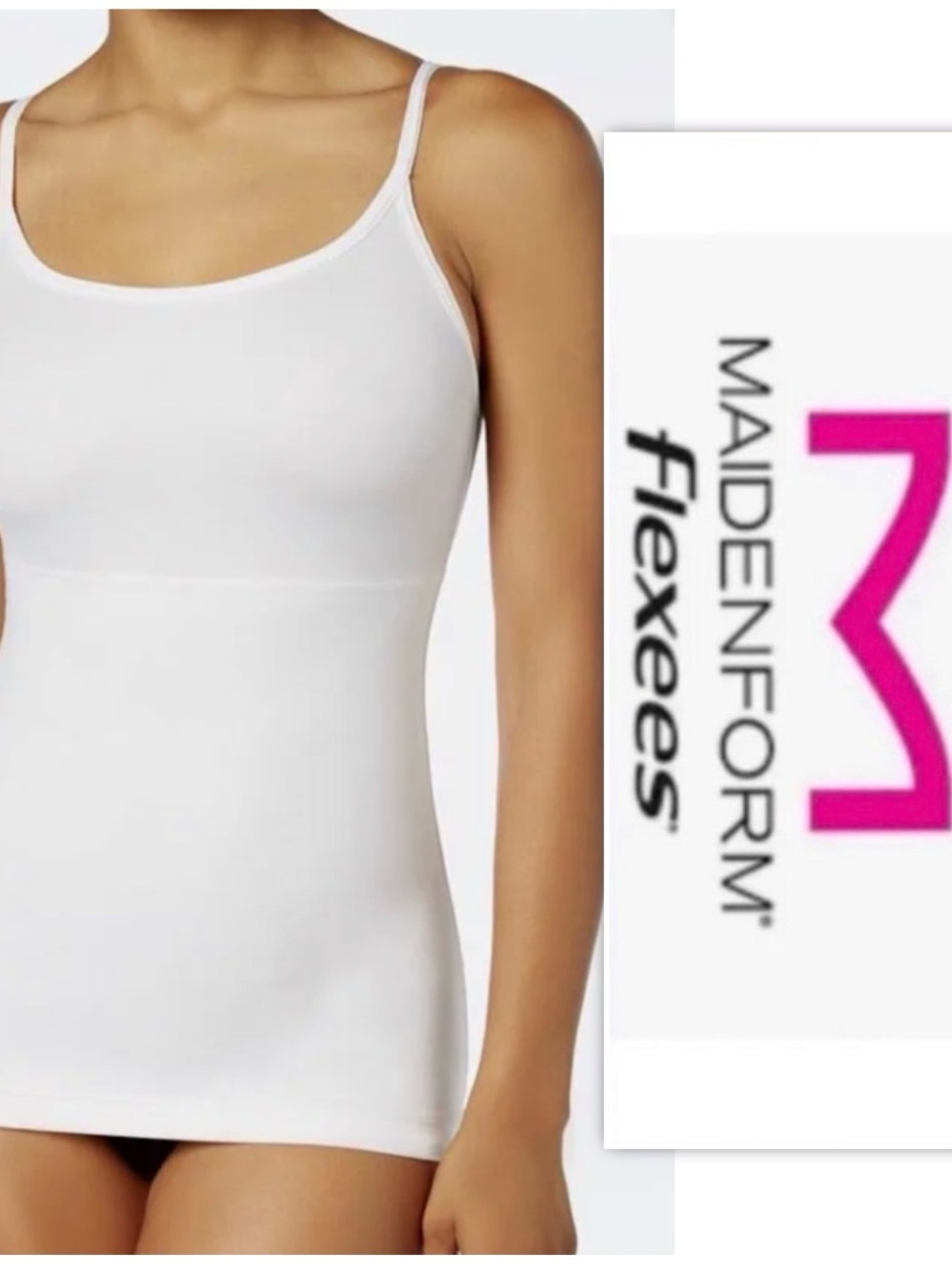 Maidenform White Long-Length Firm Shaping Camisole